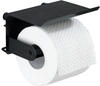 WENKO Toilettenpapierhalter mit Ablage Classic Plus schwarz