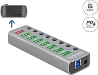 Delock 63264, DeLOCK USB-Hub 7-fach grau