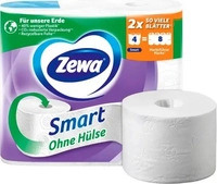 Zewa Toilettenpapier Smart 3-lagig, 4 Rollen wei&szlig;