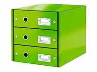 LEITZ Schubladenbox Click & Store grün 6048-00-54, DIN A4 mit 3 Schubladen