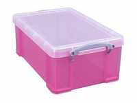 Really Useful Box Aufbewahrungsbox 9,0 l transparent, pink 39,5 x 25,5 x 15,5 cm