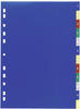 DURABLE Ordnerregister Vollformat 1-12 blau, gelb, rot, grün, grau 12-teilig,...
