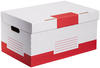 10 Cartonia Archivcontainer weiß/rot 54,8 x 36,4 x 26,8 cm