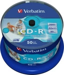 Verbatim 43438, verbatim CD-R 700 MB bedruckbar, 50 St.