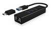 RaidSonic ICY BOX® USB-Hub Icy Box IB-HUB1419-LAN 4-fach schwarz