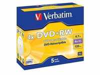 5 Verbatim DVD+RW 4,7 GB wiederbeschreibbar