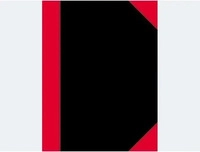 Bantex 100302831, Bantex Notizbuch Chinakladde DIN A4 blanko, schwarz/rot Hardcover