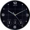 Wanduhr ON TIME schwarz für 4 Zeitzonen Ø 30,5 cm