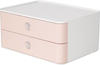 SMART-BOX ALLISON Schubladenbox - stapelbar, 2 Laden, weiß/flamingo rose