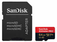 SanDisk Speicherkarte microSDXC-Card Extrem PRO 64 GB SDSQXCU-064G-GN6MA