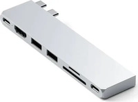 SATECHI Multiport-Adapter Slim silber