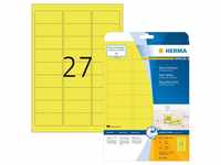 Herma 5140 Etiketten A4 neon-gelb 63,5x29,6 mm Papier matt 540 St.