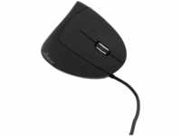 MediaRange Maus MROS230 - ergonomisch, 6 Tasten, optisch, kabelgebunden, schwarz