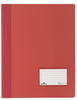 Durable Schnellhefter DURALUX - A4 überbreit, transluzente Folie, rot