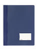 Durable Schnellhefter DURALUX - A4 überbreit, transluzente Folie, dunkelblau