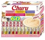 INABA Churu f&uuml;r Katzen - gemischte Geschmacksrichtungen mit Thunfisch 60x14g