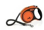 FLEXI XTREME orange Leine L 5m bis zu 65kg- Gurt