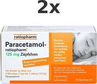 PZN-DE 03953580, Paracetamol-ratiopharm 125mg 10 St S&auml;uglings-Suppositorien,