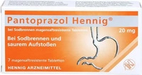 PZN-DE 08439965, Hennig Arzneimittel Pantoprazol Hennig bei Sodbrennen 20mg 7 St