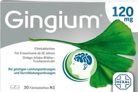 PZN-DE 14171165, Hexal Gingium 120 mg 30 St Filmtabletten, Grundpreis: &euro; 0,50 /