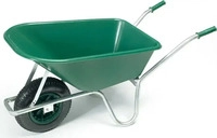 Pro-Bau-Tec 10089, Pro-Bau-Tec Gartenschubkarre Gr&uuml;n 100L PP-Mulde Tragkraft 120kg