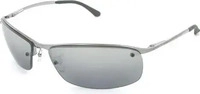 Ray-Ban 0RB3183 004/82, Ray-Ban RB3183 0 004/82 polarisiert Metall Rechteckig Grau