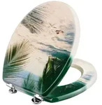 CORNAT WC-Sitz DEKOR PALMEN AM STRAND - Cornat WCs