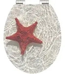Sch&uuml;tte MDF HG WC-Sitz RED STARFISH, mit.. - Sch&uuml;tte WC-Sitze