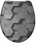 Sch&uuml;tte Duroplast WC-Sitz GREY HEXAGONS, mit.. - Sch&uuml;tte WC-Sitze