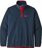 Patagonia Mens Micro D Snap-T Pullover new navy w/classic red NNCR - Größe L...