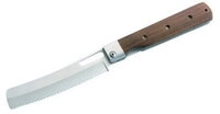 Herbertz Camping Brot/-Kochmesser wellenschliff - braun - Gr&ouml;&szlig;e 11,2cm 314913