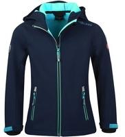 Trollkids Girls Trollfjord Jacket navy/mint - Gr&ouml;&szlig;e 116 Kinder 175