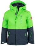 Trollkids Kids Hallingdal Jacket bright green/navy - Gr&ouml;&szlig;e 128 Kinder 226