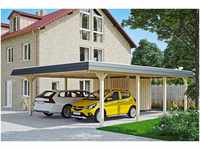 SKAN HOLZ Carport Wendland mit Abstellraum 630 x 879 cm mit EPDM-Dach