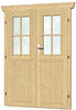 SKAN HOLZ Doppeltür BxH 117,5 x 179,5 cm, halbverglast für 28 mm Häuser