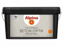 Alpina Innenfarbe Beton-Optik 3 L Basis und 1 L Finish, Hellgrau matt