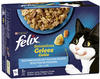 Felix Sensations Geschmacksvielfalt vom Wasser Katzenfutter 12 x 85g