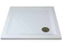 Breuer Flat Line Design Quadratduschwanne 100 x 100, Mineralguss, weiß