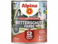 Alpina 951196, Alpina Wetterschutzfarbe deckend 0,75 L basaltgrau