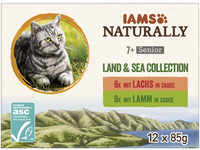 IAMS Naturally Katze Senior Mix 12x85g 12x 85g
