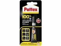 Pattex 100% Sekundenkleber 3 g Tube, transparent