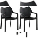 CLP 2er Set Stapelstuhl Diva schwarz