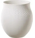 Villeroy & Boch Manufacture Collier blanc Vase Perle gro&szlig; 16,5x16,5x17,5cm