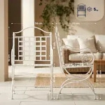 CLP Stuhl Lotta Metall HBT: 92x56x53 cm antik wei&szlig;