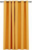 vidaXL Verdunkelungsvorhang mit Ösen Leinenoptik Gelb 290x245 cm
