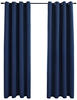 vidaXL Verdunkelungsvorhänge mit Metallösen 2 Stk. Blau 140x225cm
