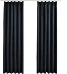 vidaXL Verdunkelungsvorh&auml;nge mit Haken 2 Stk. Anthrazit 140x245cm