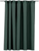 vidaXL Verdunkelungsvorhang mit Haken Leinenoptik Grün 290x245 cm