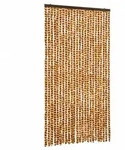 vidaXL Insektenschutz-Vorhang Ocker und Wei&szlig; 100x220 cm Chenille