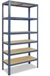 shelfplaza HOME 230x60x50 cm Schwerlastregal in blau mit 6 B&ouml;den und 145 kg...